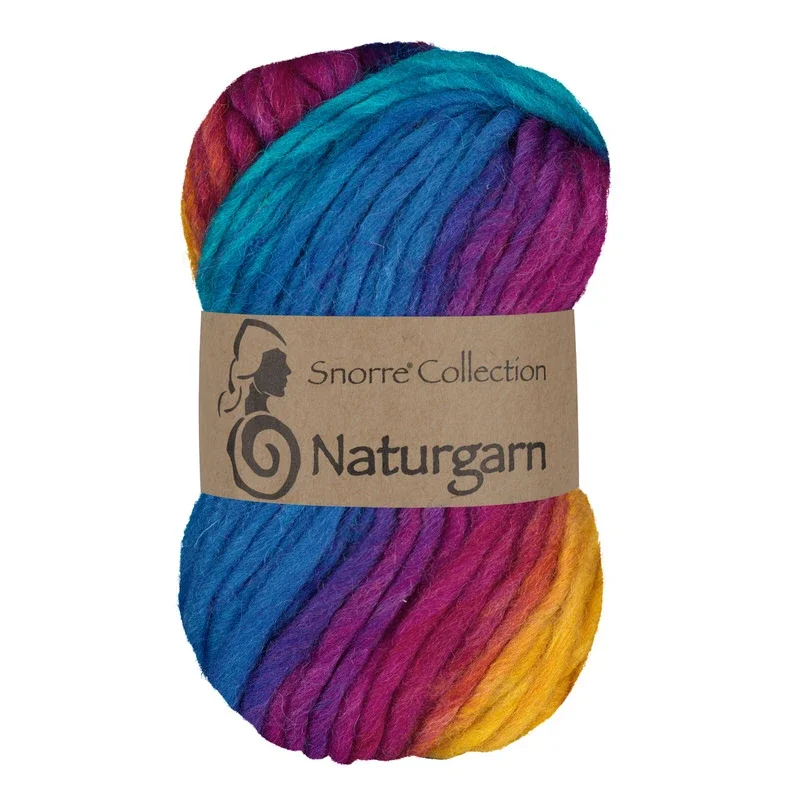 Snorre Collection Naturgarn, 50g, 630 Multi turkos/gul Bästa pris