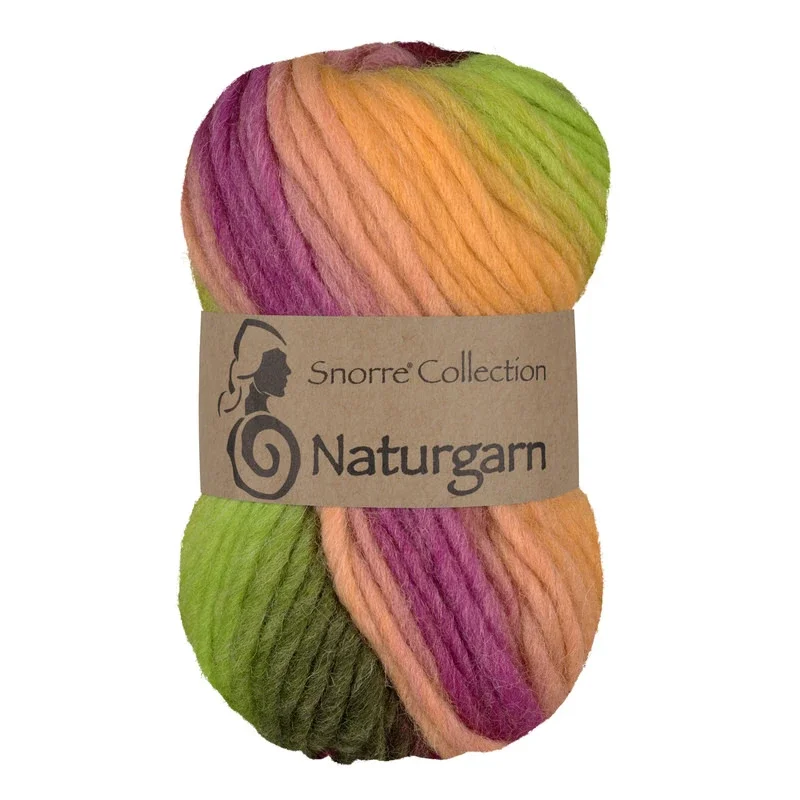Snorre Collection Naturgarn, 50g, 644 Multi gul/grön Expressleverans