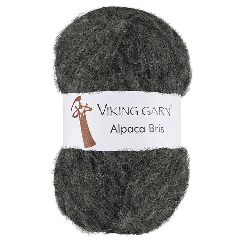 Garn Alpaca Bris, 50g, Mörk Grå 315 Rabatter