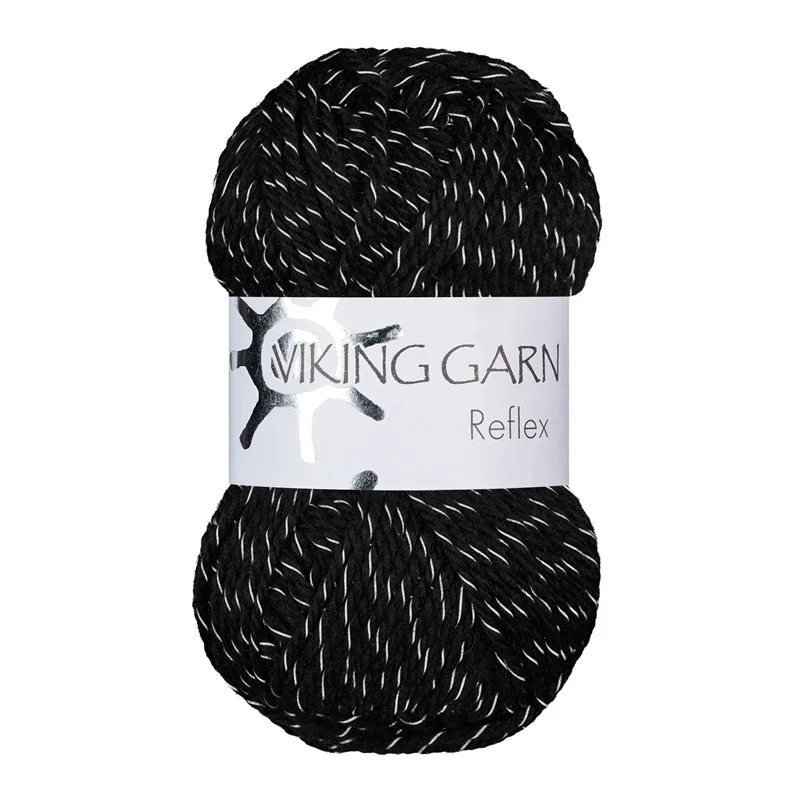 Premium Garn Reflex, 50g, Svart 403