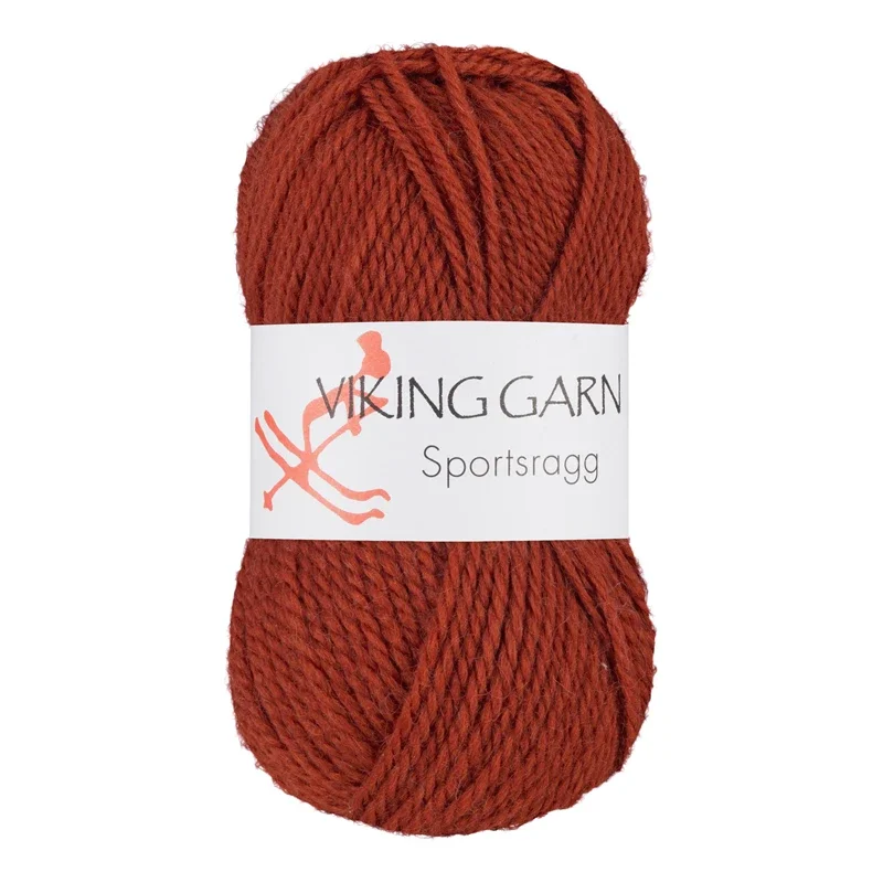 Viking Garn Sportsragg, 50g, Orangebrun 543 Säker betalning