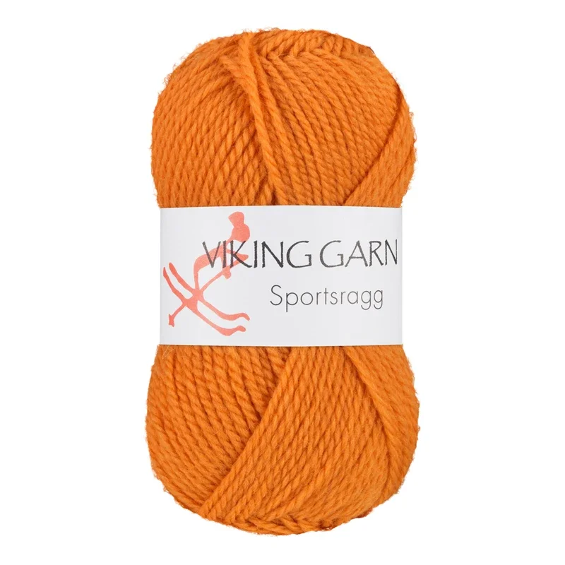 Viking Garn Sportsragg, 50g, Mörk gul 544 Säker betalning