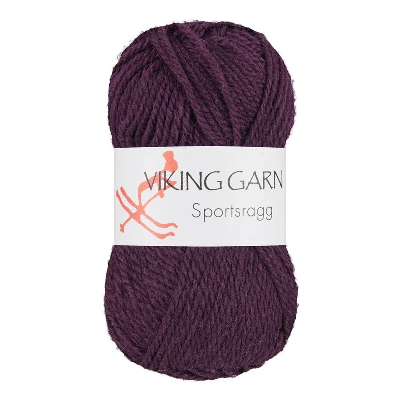Viking Garn Sportsragg, 50g, Mörk lila 578 Sista chansen