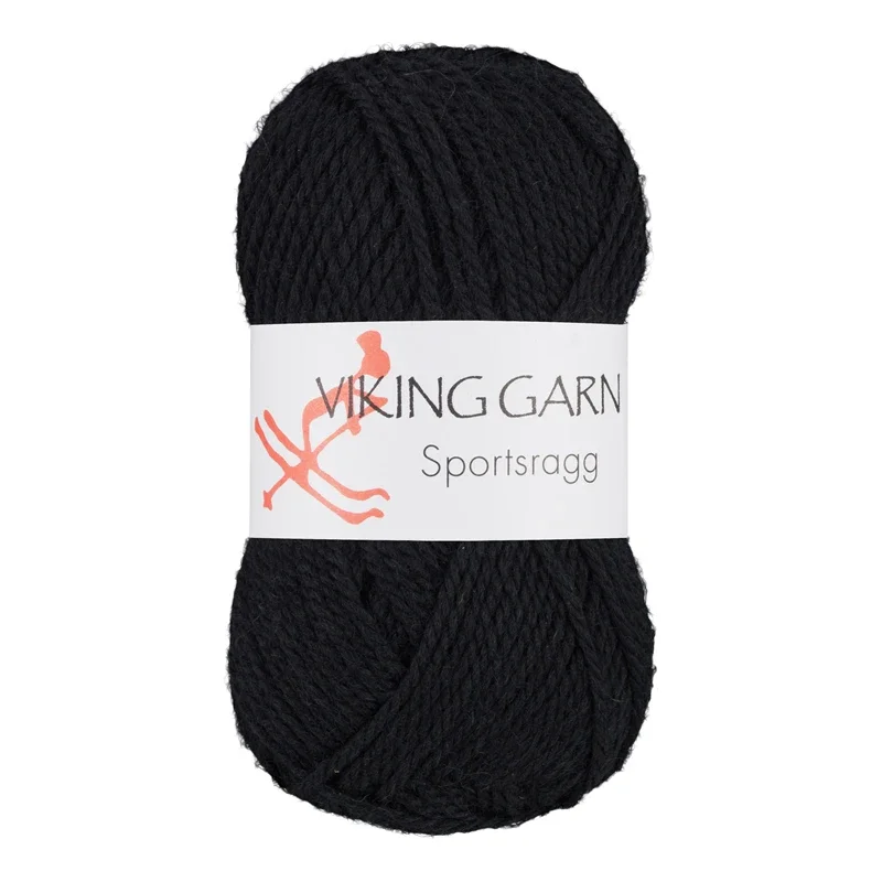 Lägg i varukorgen Viking Garn Sportsragg, 50g, Svart 550