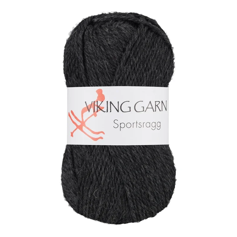 Viking Garn Sportsragg, 50g, Koksgrå 517 Fynd