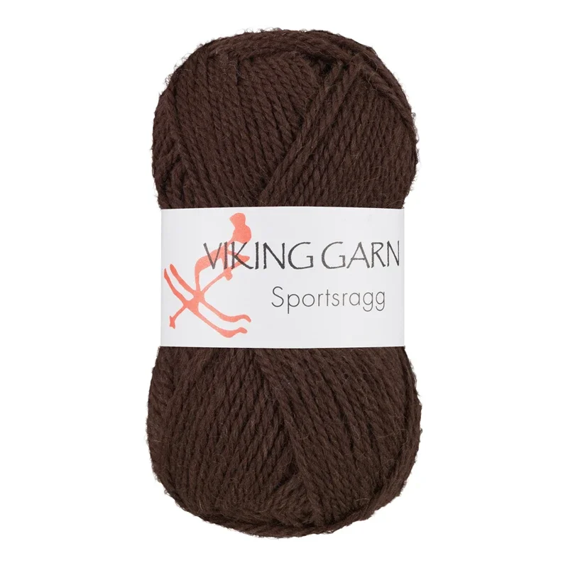 Populärt val Viking Garn Sportsragg, 50g, Brun 518