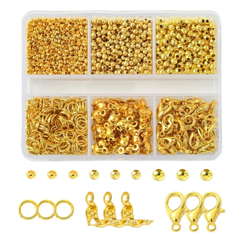 Smyckesdels-kit, 6 olika delar, Guld I lager