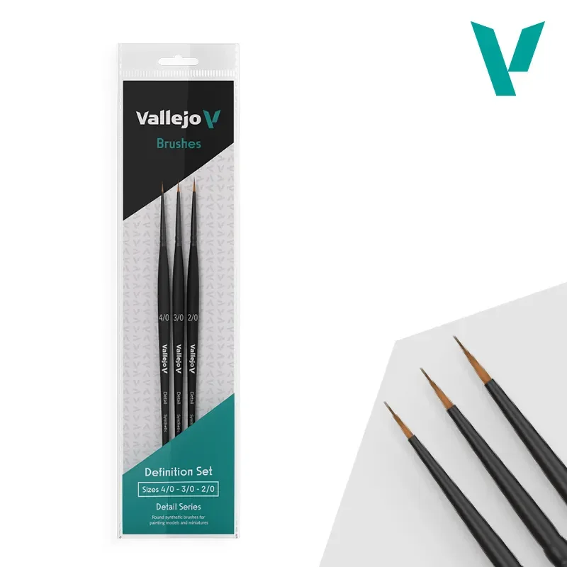 Erbjudandepris Vallejo, Detail, Definition Set synthetic Hair, 4/0, 3/0, 2/0