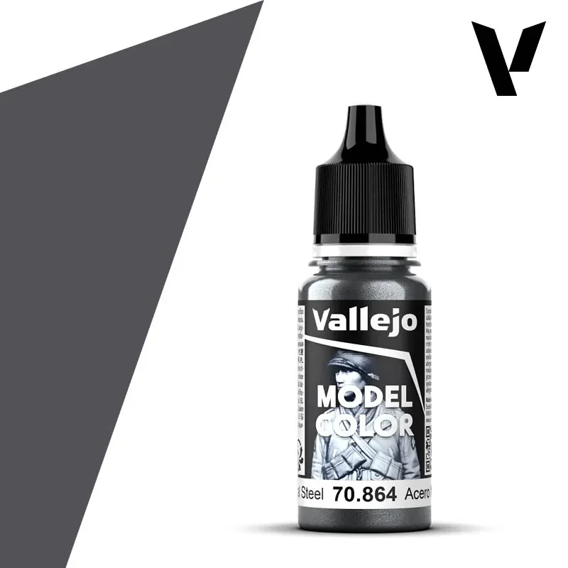 Vallejo Natural Steel (metallic), 18mm, No 197 Populär