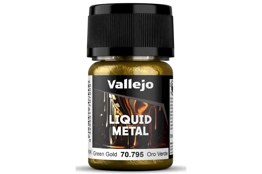 Fri frakt Vallejo Green gold metallic, 35ml