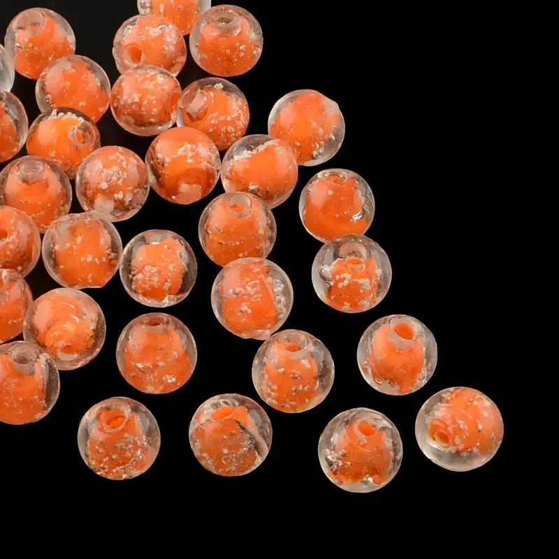 Lampwork, Glaspärlor, Lyser i mörker, Dark Orange Populär
