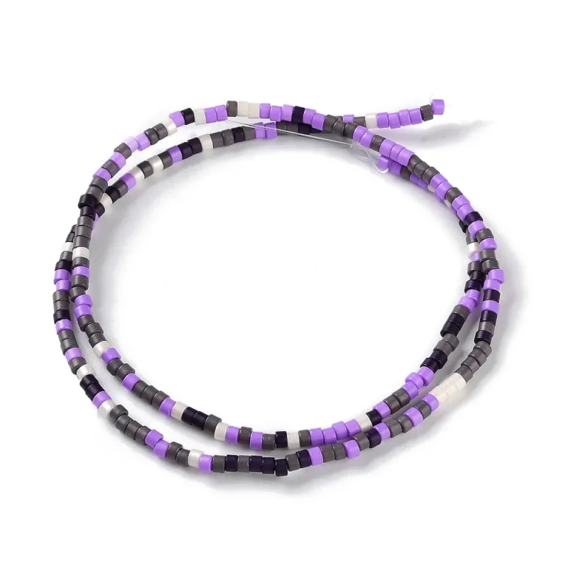 Extra rabatt Lampwork, Glaspärlor, Tjeckiska, 224st, Purple