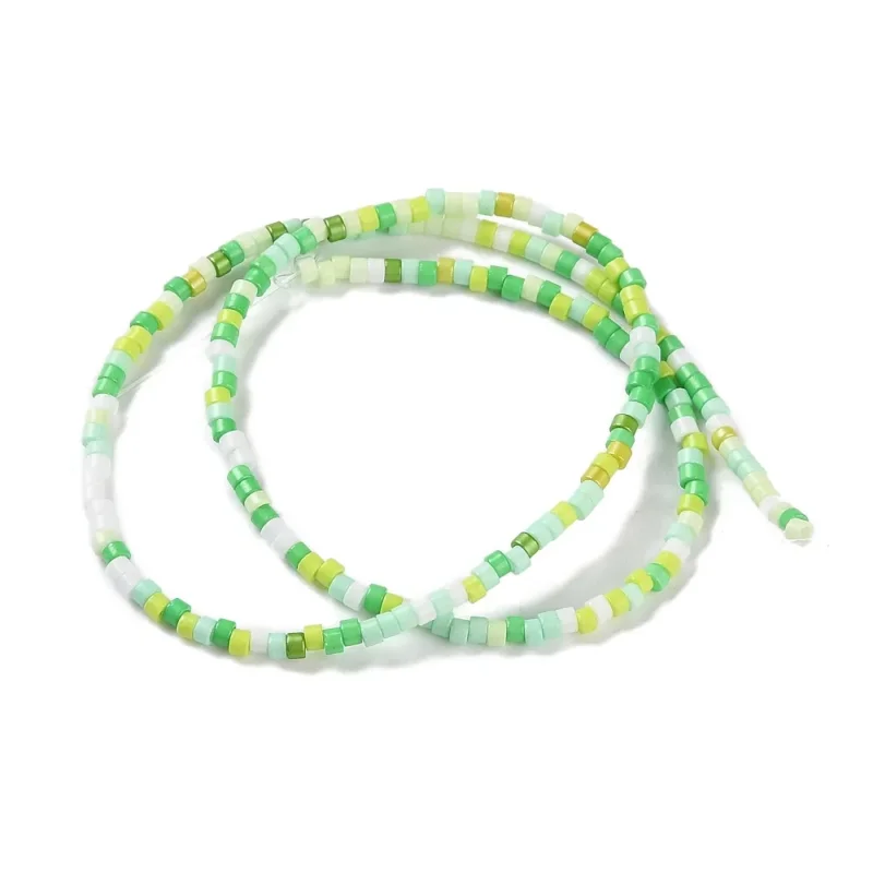 Expressleverans Lampwork, Glaspärlor, Tjeckiska, 224st, Green Yellow