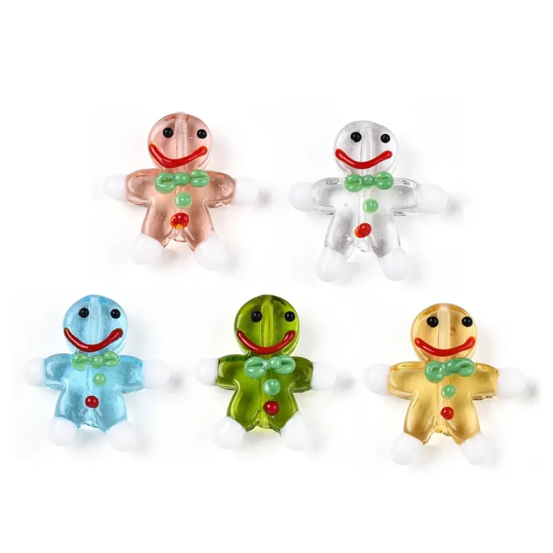 Rea Lampwork, Glaspärlor, Pepparkaka, 10st, Olika färger