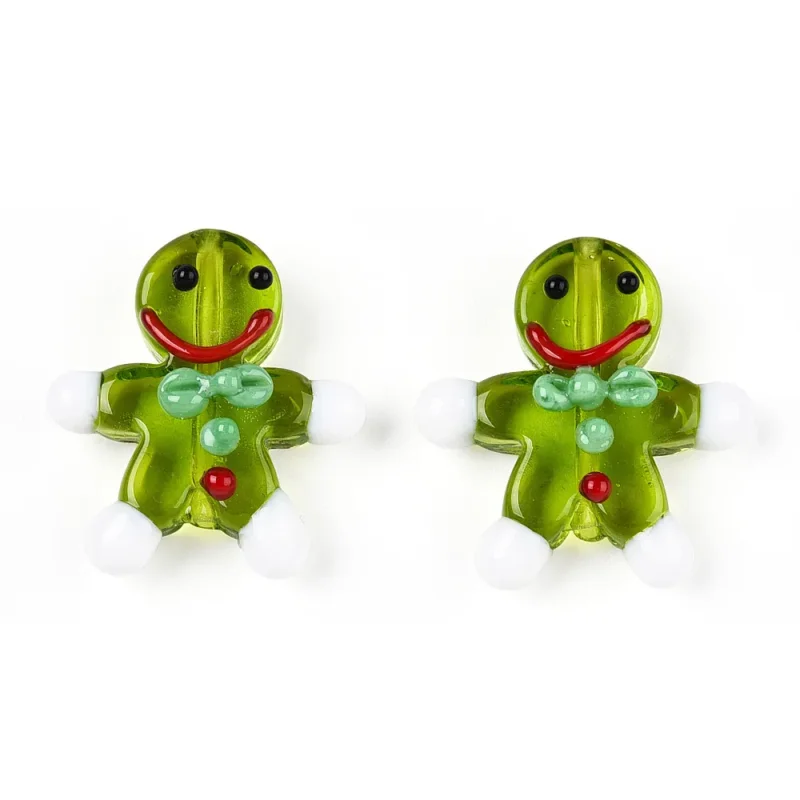 Kampanjpris Lampwork, Glaspärlor, Pepparkaka, 1st, Olive Drab