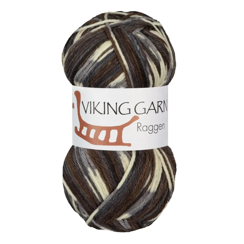 Erbjudande Viking Garn Raggen, 150g, Multi Brun/Grå, 707