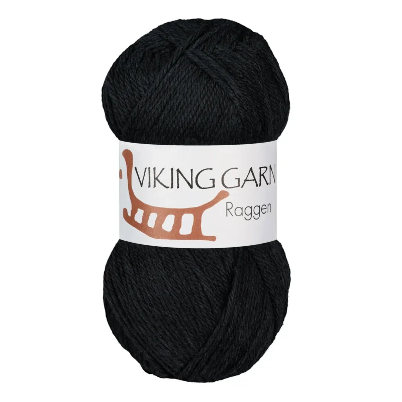 Rabatt Viking Garn Raggen, 150g, Svart, 703