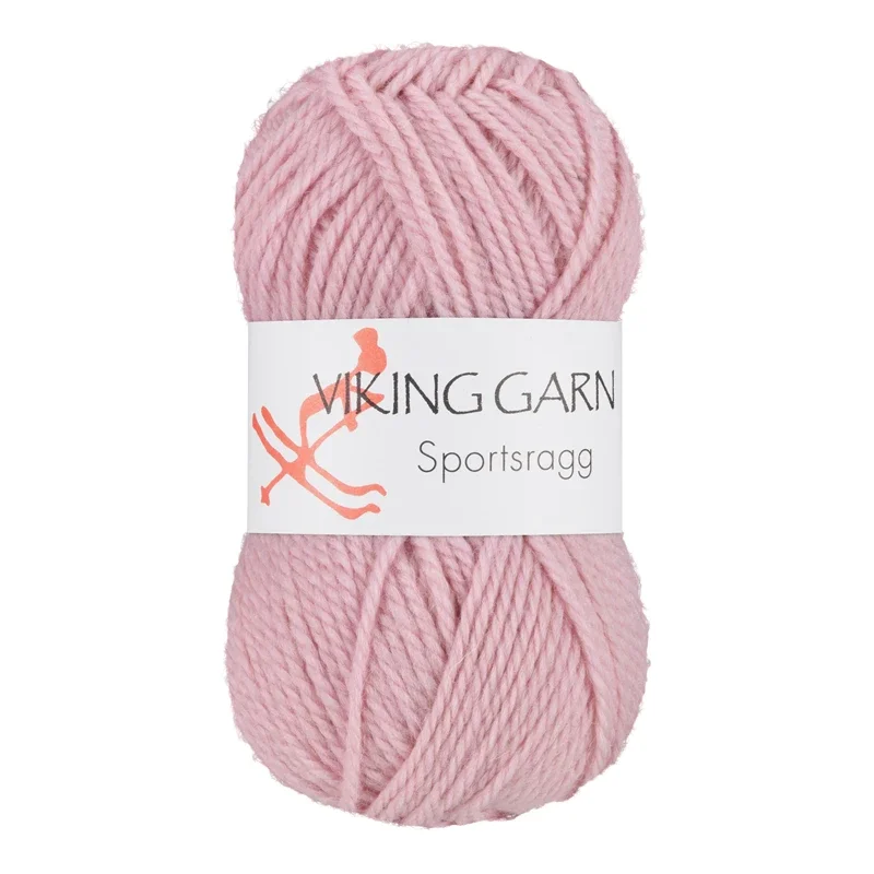 Viking Garn Sportsragg, 50g, Ljus Rosa, 574 Säker betalning