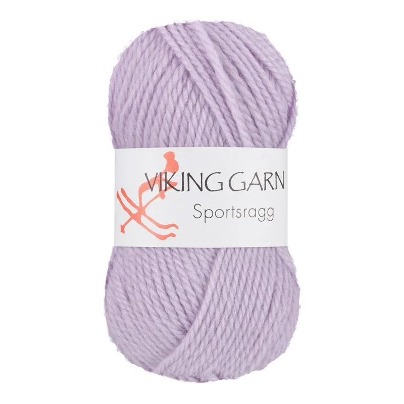 Viking Garn Sportsragg, 50g, Ljus lila, 567 Nyhet
