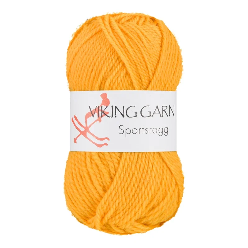 Viking Garn Sportsragg, 50g, Gul, 545 Kampanjpris