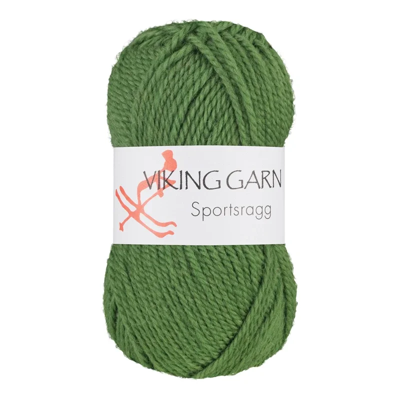 Viking Garn Sportsragg, 50g, Grön, 533 I lager