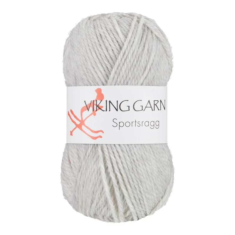 Viking Garn Sportsragg, 50g, Pärlgrå, 512 risnedsättning