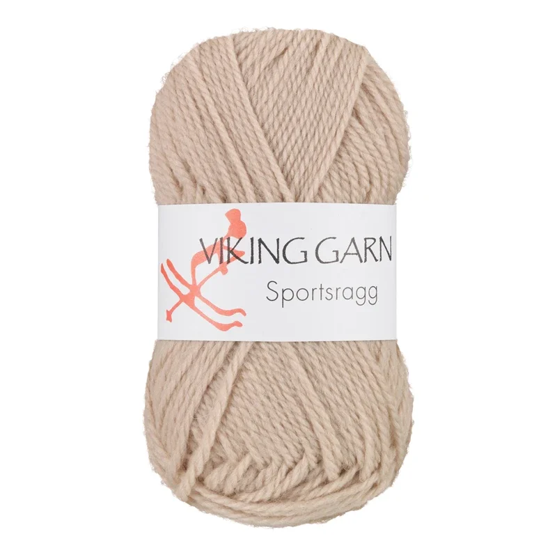 Viking Garn Sportsragg, 50g, Beige, 507 Erbjudandepris