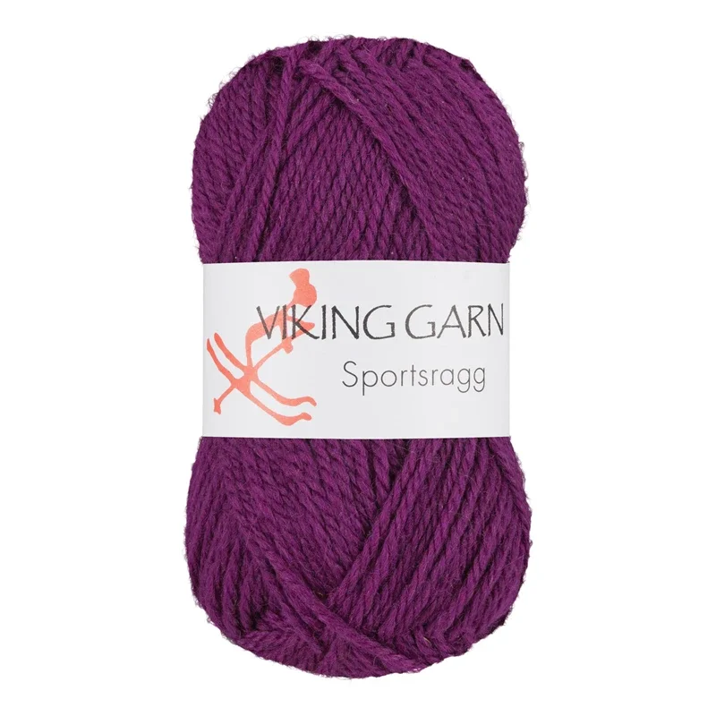 Viking Garn Sportsragg, 50g, Lila, 569 Snabb leverans