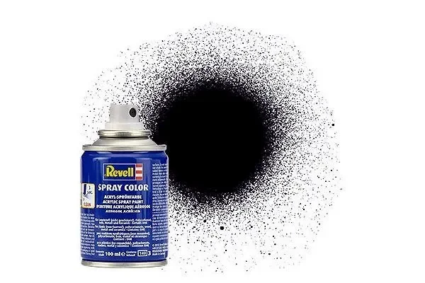 Trygg betalning REVELL Spray black mat 100 ml, No 08