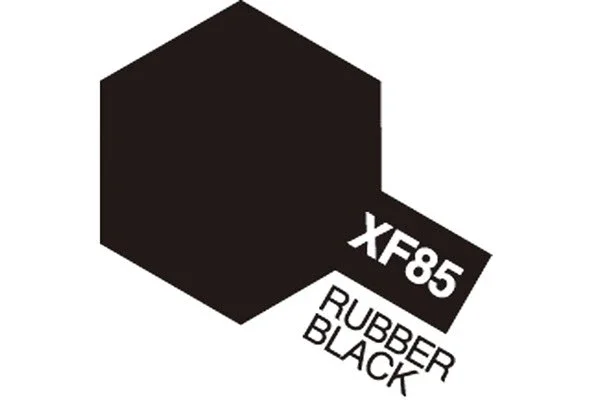 TAMIYA Acrylic Mini XF-85 Rubber Black (Flat) Snabb frakt