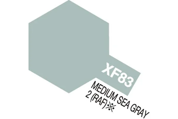I lager TAMIYA Acrylic Mini XF-83 Med. Sea Gray 2 RAF (Semi Gloss)