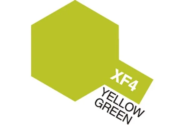 TAMIYA Acrylic Mini XF-4 Yellow Green (Flat) Snabb leverans