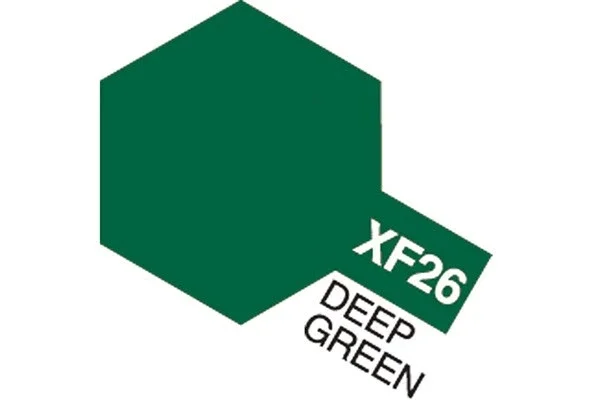 Populär TAMIYA Acrylic Mini XF-26 Deep Green (Flat)