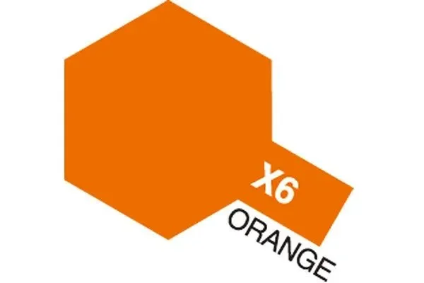 TAMIYA Acrylic Mini X-6 Orange (Gloss) Nedsatt pris