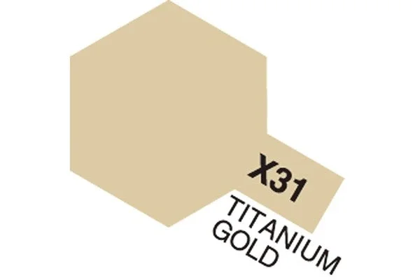 Fri frakt TAMIYA Acrylic Mini X-31 Titanium Gold (Gloss)