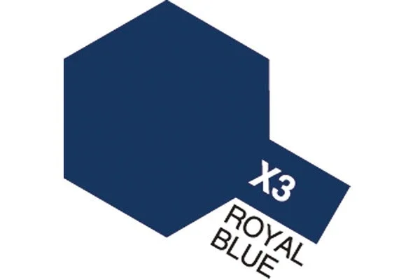 Erbjudande TAMIYA Acrylic Mini X-3 Royal Blue (Gloss)