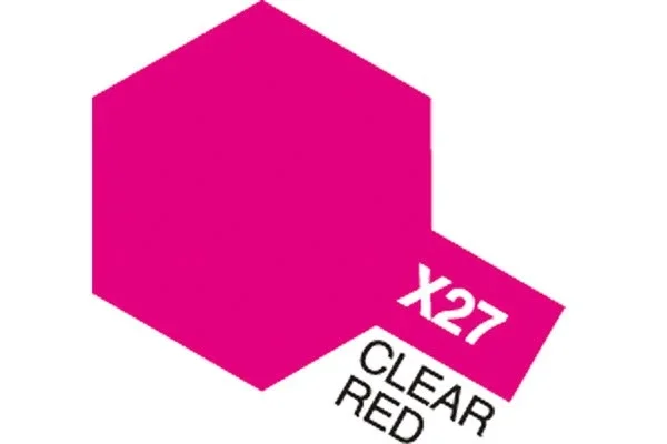 Nedsatt pris TAMIYA Acrylic Mini X-27 Clear Red (Gloss)