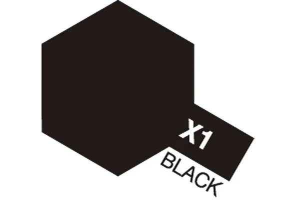 Bästa pris TAMIYA Acrylic Mini X-1 Black (Gloss)