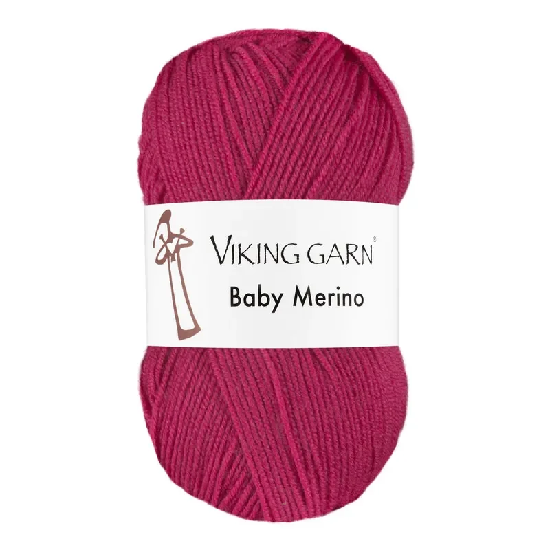 Populärt val Garn Baby Merino, 50g, Cerise, 265