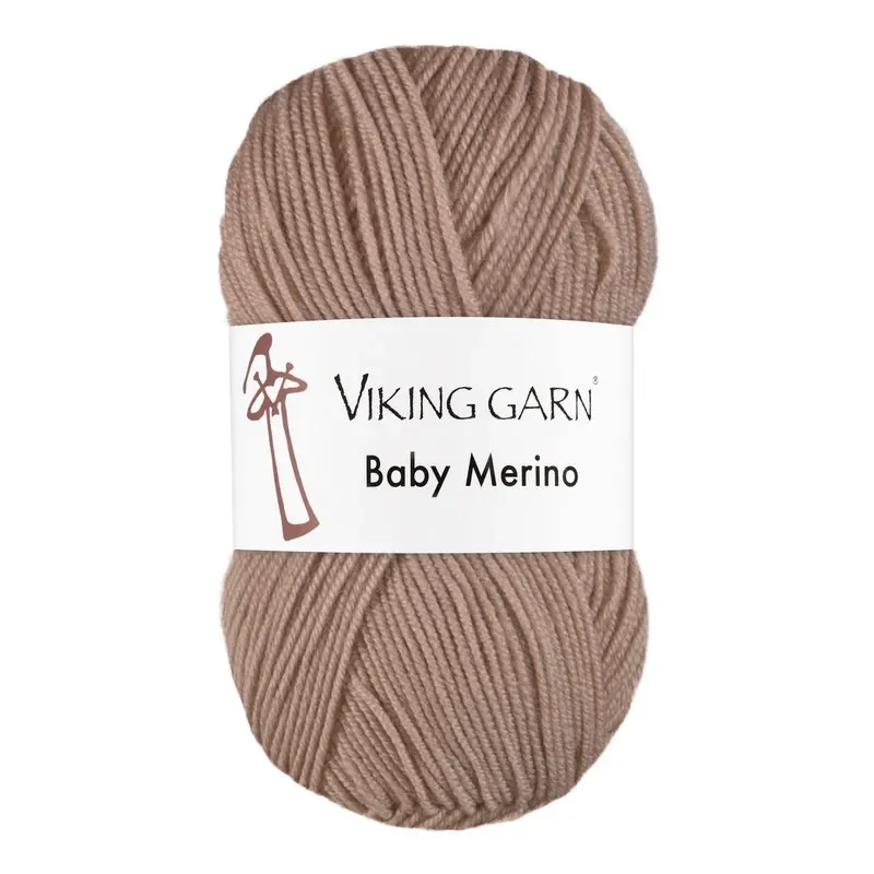 Garn Baby Merino, 50g, Brunrosa, 261 Handla nu