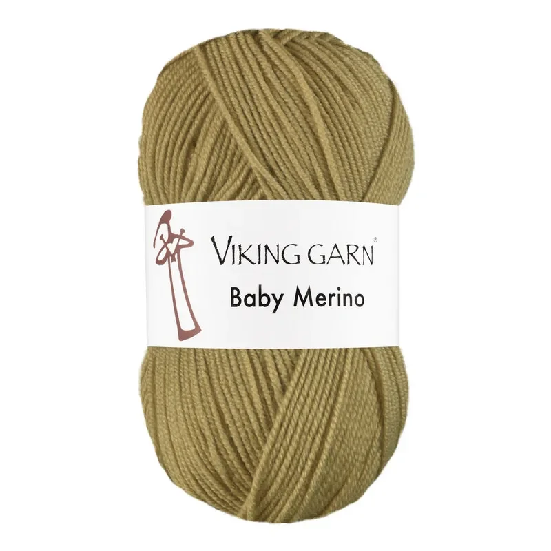 Handla nu Garn Baby Merino, 50g, Khakigrön, 241
