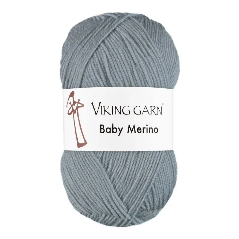 Garn Baby Merino, 50g, Gråblå, 223 Begränsat erbjudande
