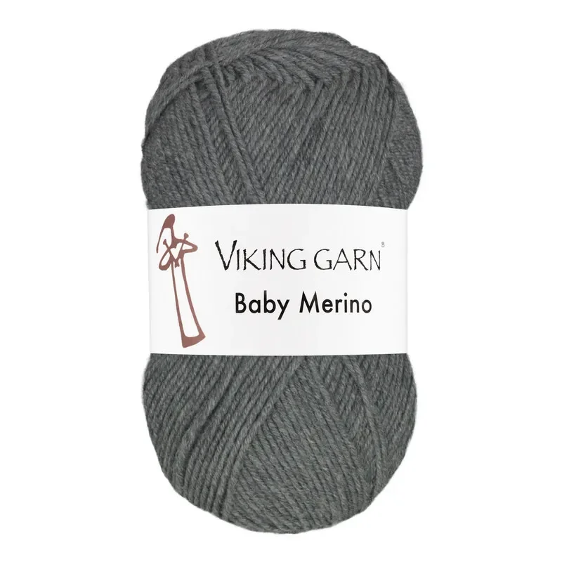 Garn Baby Merino, 50g, Grå, 215 Sänkt pris