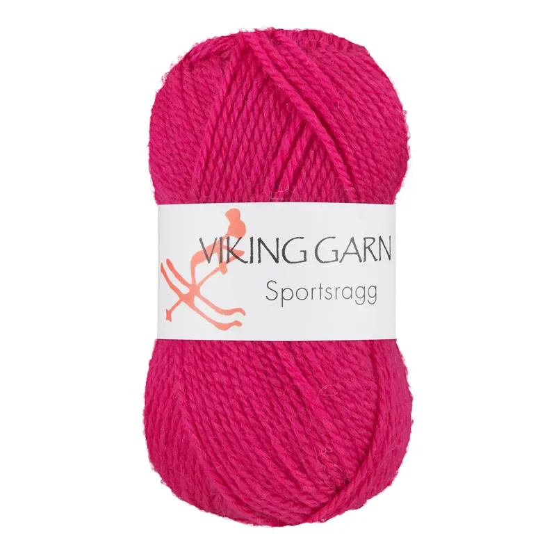 Viking Garn Sportsragg, 50g, Cerise, 572 Köp nu