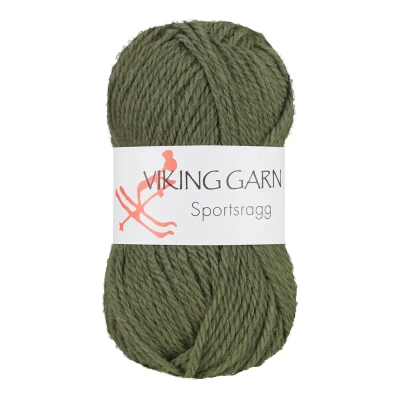 Viking Garn Sportsragg, 50g, Mörk Grön, 532 Kampanjpris