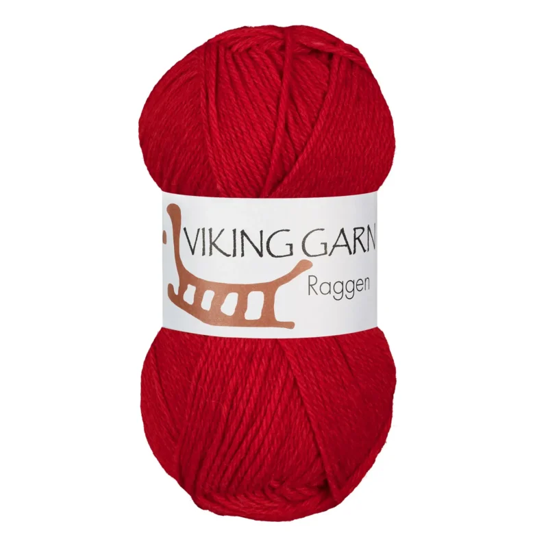 Viking Garn Raggen, 150g, Röd, 750 Populärt val