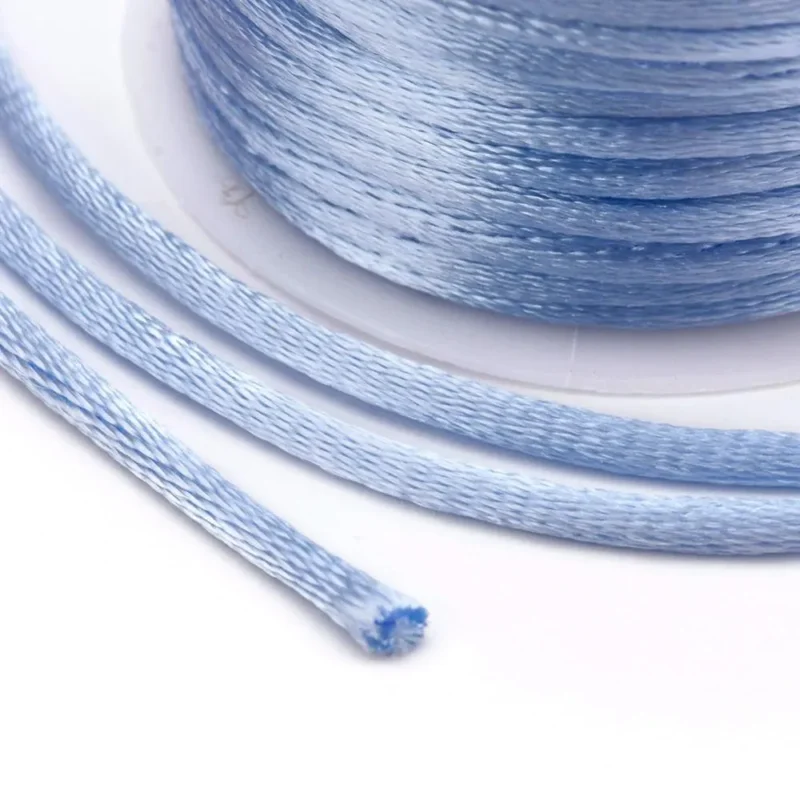 I lager Aqua Satin Rattail Cord - 30m/1mm