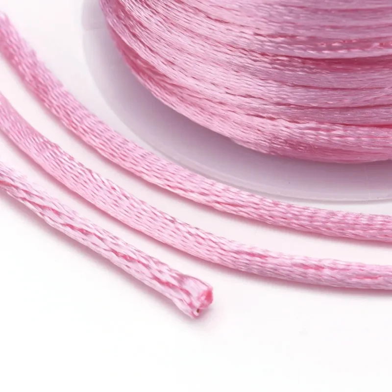Beställ idag Pink Satin Rattail Cord - 10m/2mm