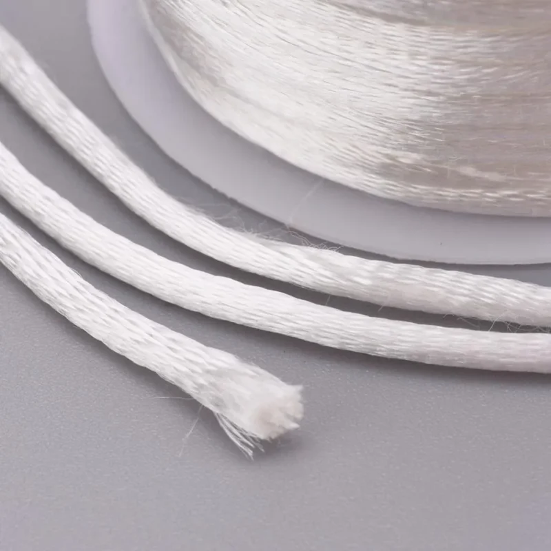 White Satin Rattail Cord - 10m/2mm Bästa pris