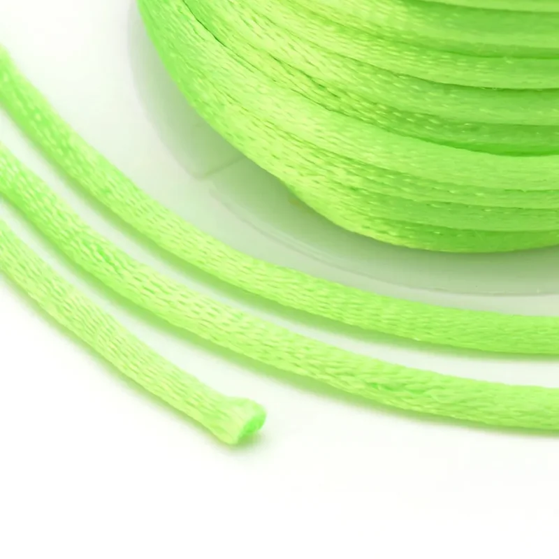 Yellow Satin Rattail Cord - 10m/2mm Expressleverans